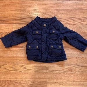 Navy Quilted Coat